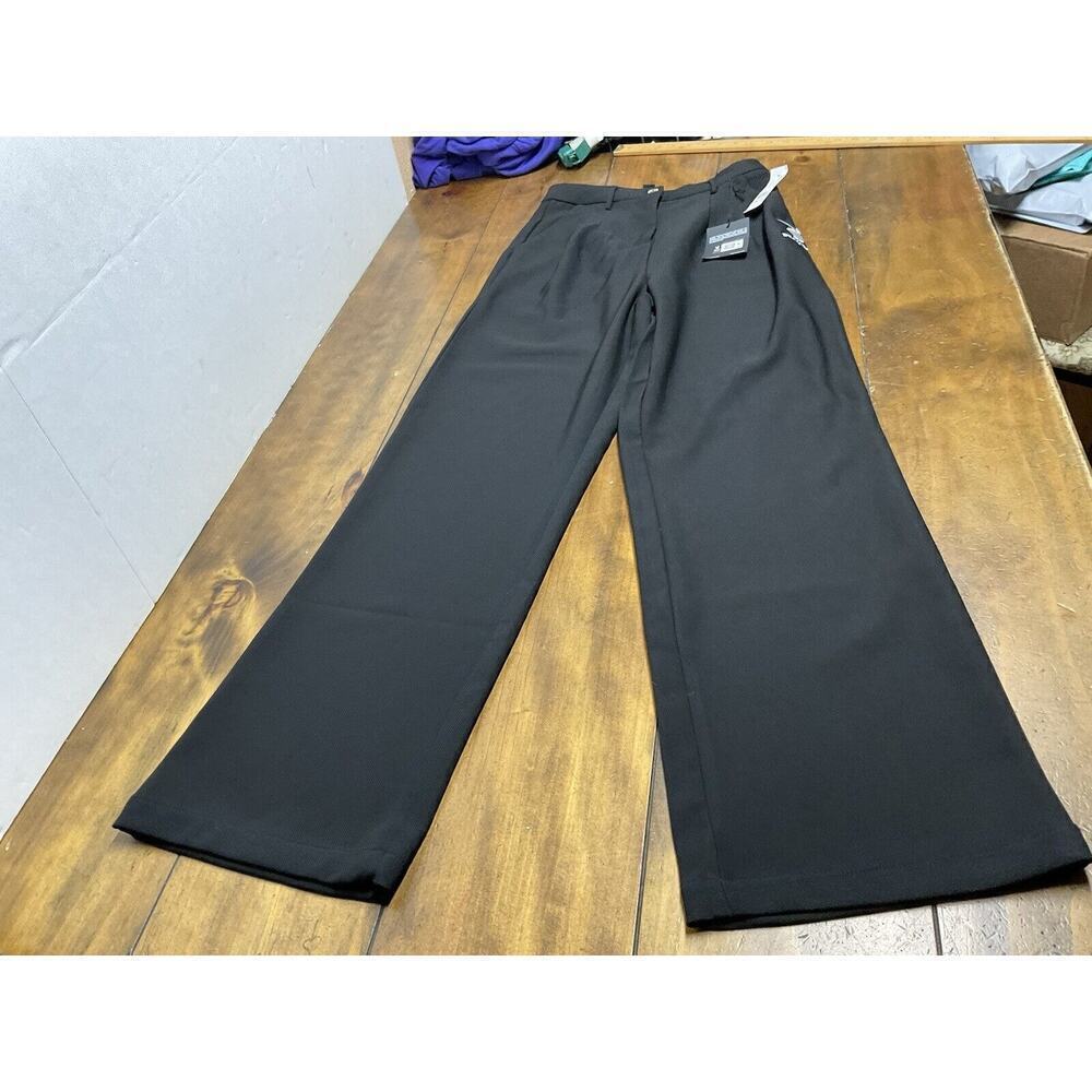 Playboy by PacSun Womens Small Pants Black High Waisted Trouser Slacks Wide Leg